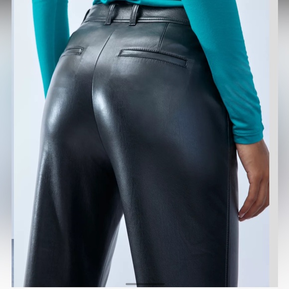 Aritzia Babaton Command Sold Out Aritzia Vegan Black Leather Pants Sz 4 - Picture 3 of 17